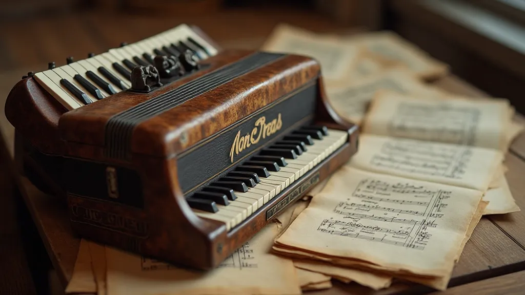 Accordion and vintage sheet music