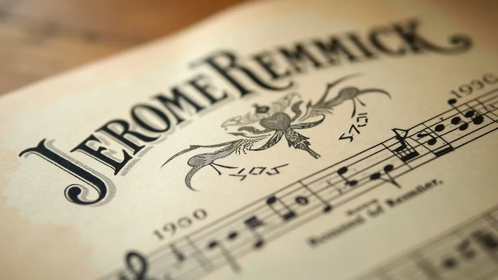 Close-up of a vintage sheet music copyright page