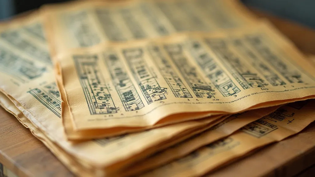 Stack of vintage sheet music