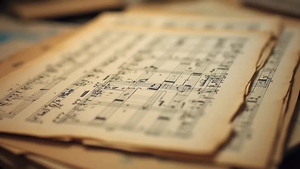 Vintage sheet music page details