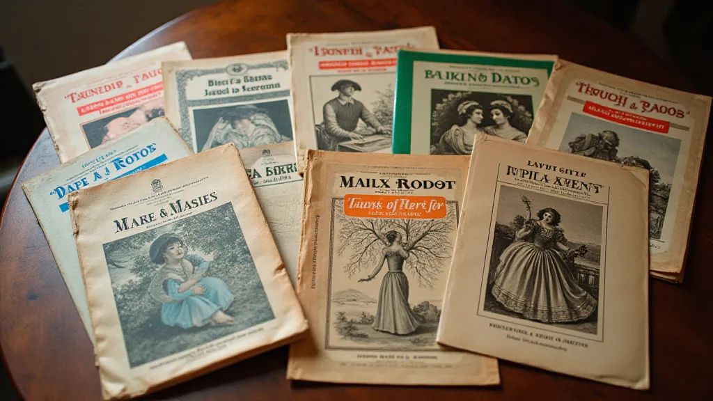 Collection of vintage sheet music covers