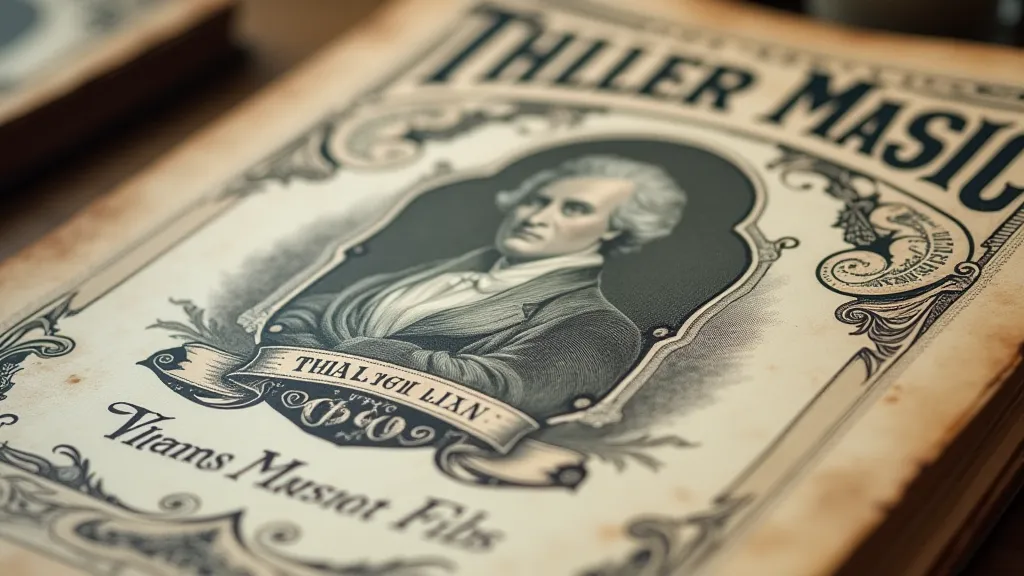 Detailed image of vintage sheet music cover
