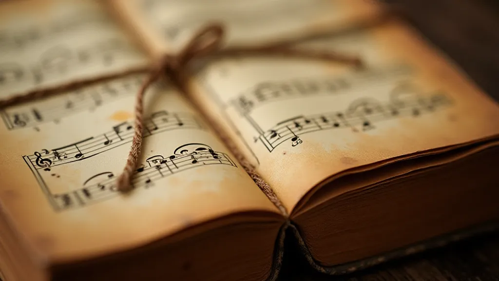Stack of vintage sheet music
