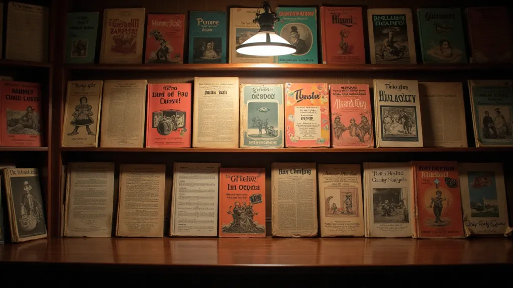 A collection of vintage sheet music covers.