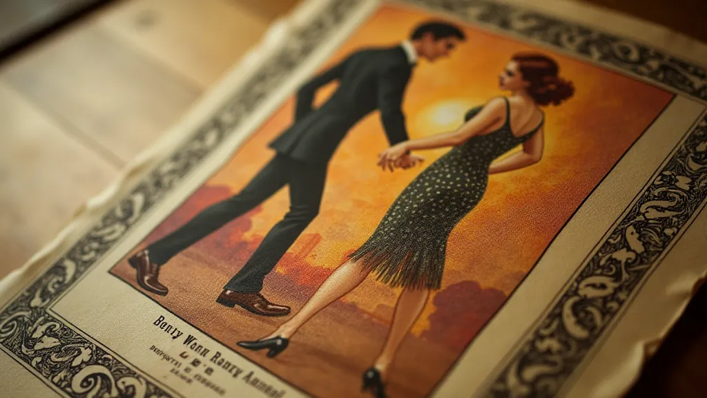 Vintage sheet music cover illustration