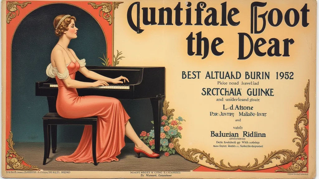 Vintage sheet music cover illustration