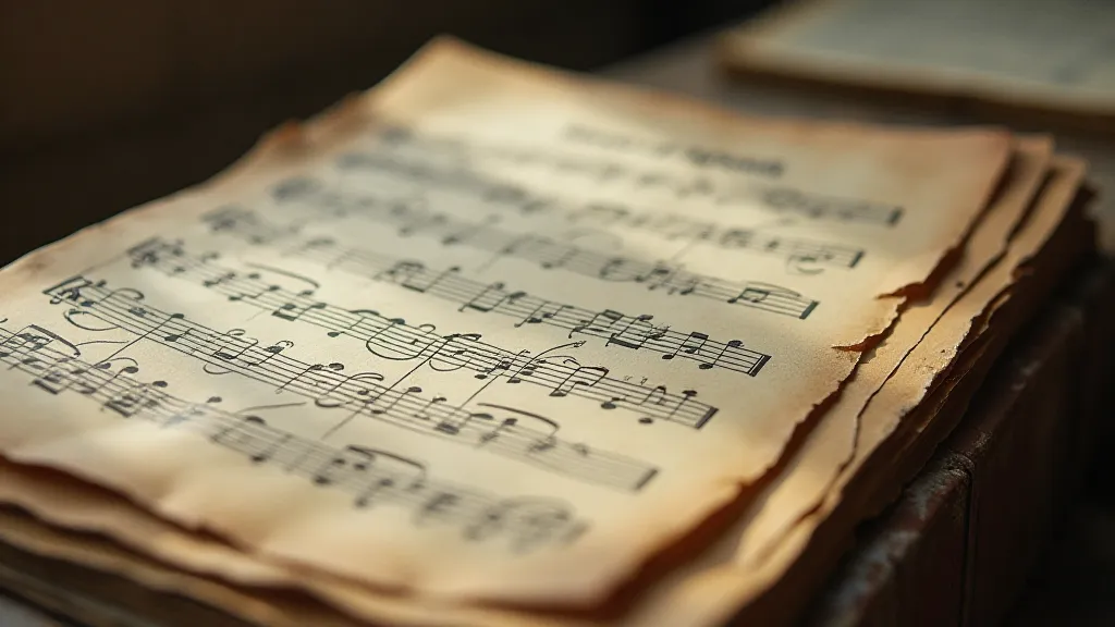 Vintage Sheet Music Texture